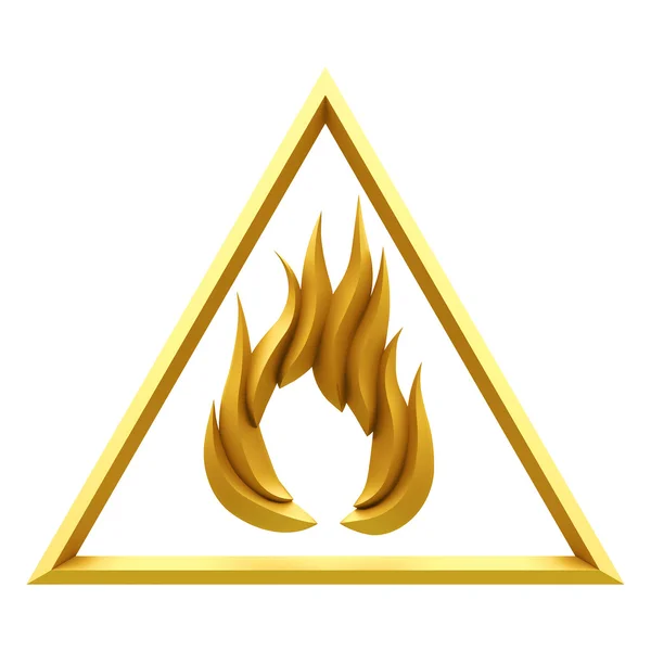 Brandfarliga varningstecken — Stockfoto