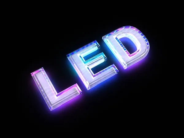 Sinal de tecnologia LED — Fotografia de Stock