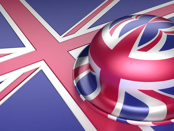 Kapelusz melonik z Flaga Wielkiej Brytanii — Zdjęcie stockowe