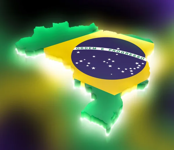 Mappa del Brasile — Foto Stock