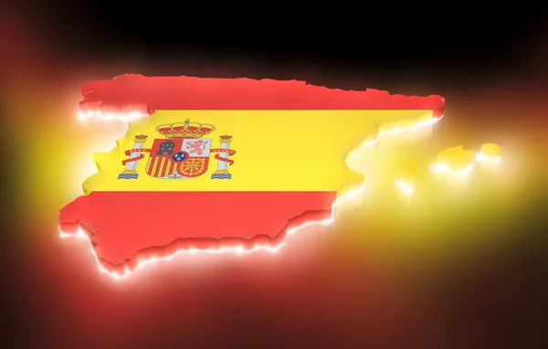 Mappa della Spagna — Foto Stock