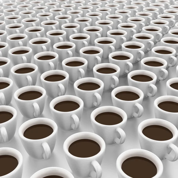 Det är en massa koppar kaffe Royaltyfria Stockbilder