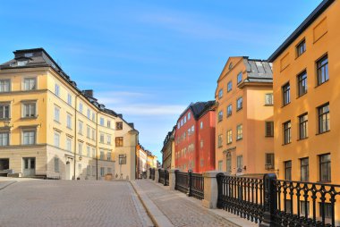 Stockholm. eski şehrin sokaklarında