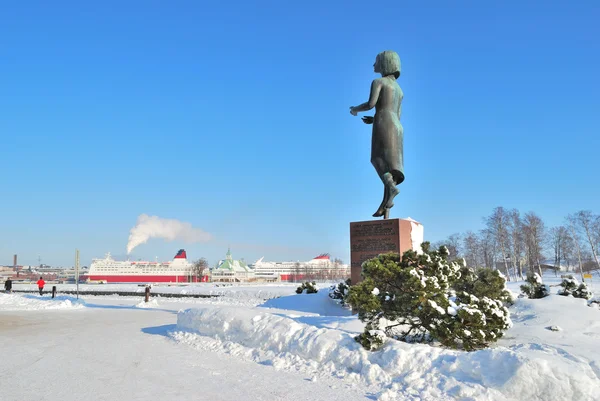Helsinki. South Haven kade in de winter — Stockfoto