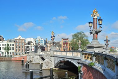 Blue Bridge in Amsterdam clipart