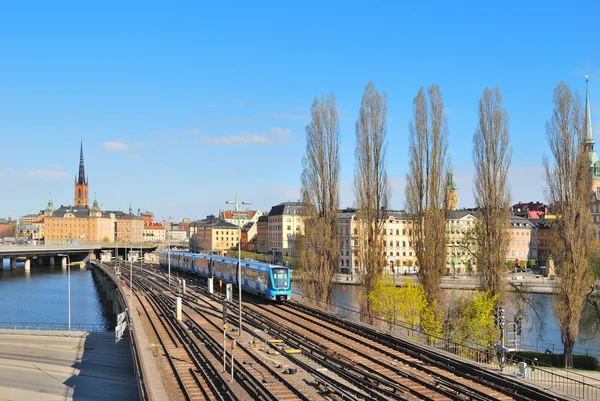Sztokholmie. metra linii starego miasta - slussen — Zdjęcie stockowe