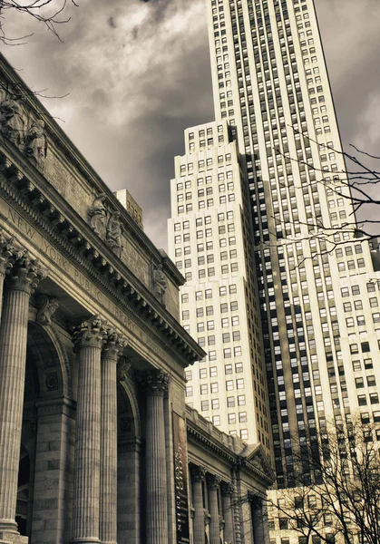 Міських хмарочосів в Манхеттен, Нью-Йорк — стокове фото