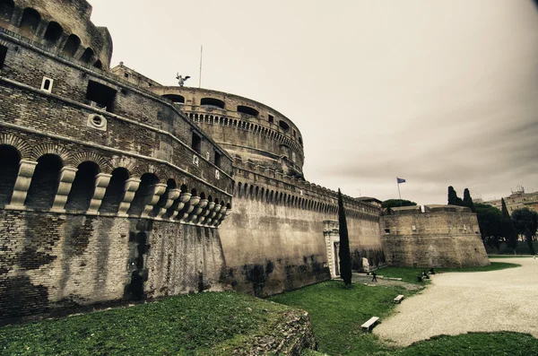 Castel santangelo in de winter, rome — Stockfoto