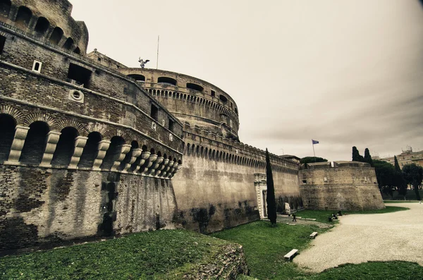 Castel Santangelo en invierno, Roma — Foto de Stock