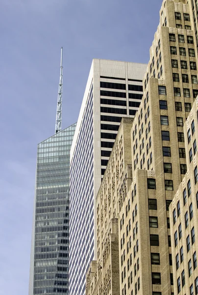 A felhőkarcolók Manhattan téli színek — Stock Fotó