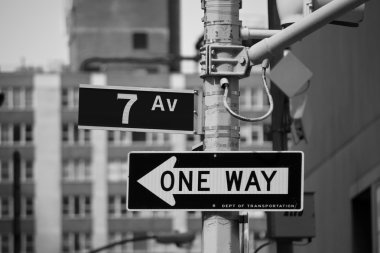 Classic Street Signs in New York City clipart