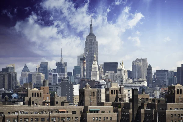 Storm naderen van new york city — Stockfoto