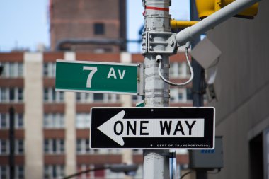 Classic Street Signs in New York City clipart