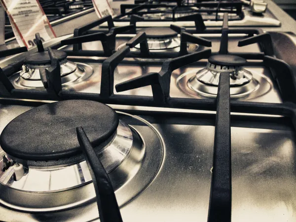 A konyha modern tűzhely részletesen — Stock Fotó