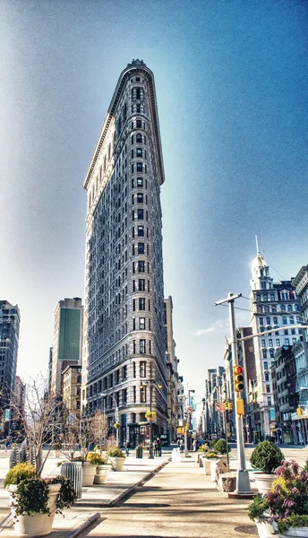 New Yorkban Manhattan látképének és felhőkarcolók — Stock Fotó