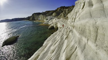 Scala dei turchi Agrigento, İtalya