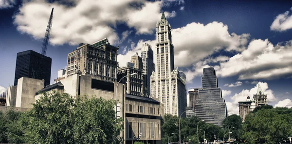Arkitektur och färger i new york city, USA. — Stockfoto
