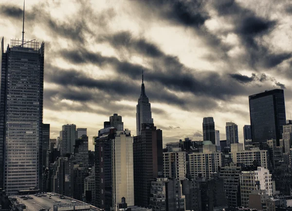 Skyskrapor i new York i vinter — Stockfoto
