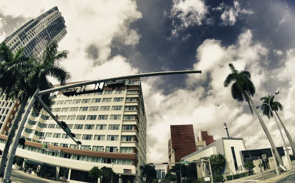 Utcák és épületek Miamiban — Stock Fotó