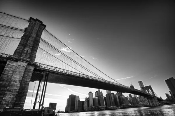 Вид на Бруклинский мост из парка Дамбо — стоковое фото