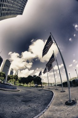 Miami Skyscrapers near Bayfront Park clipart