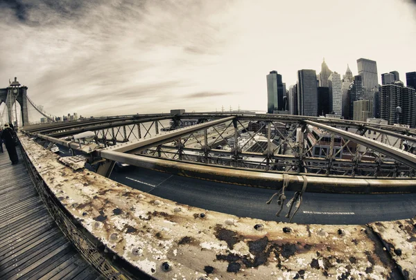 Архитектурные детали Бруклинского моста — стоковое фото