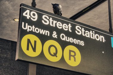 new York'ta klasik sokak işaretleri