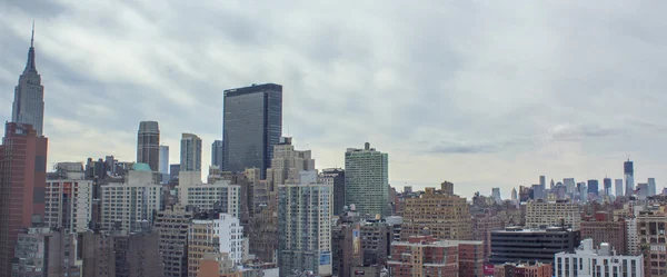 Widok z lotu ptaka na panoramę Nowego Jorku — Zdjęcie stockowe