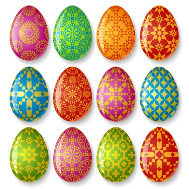 Set of easter eggs clipart