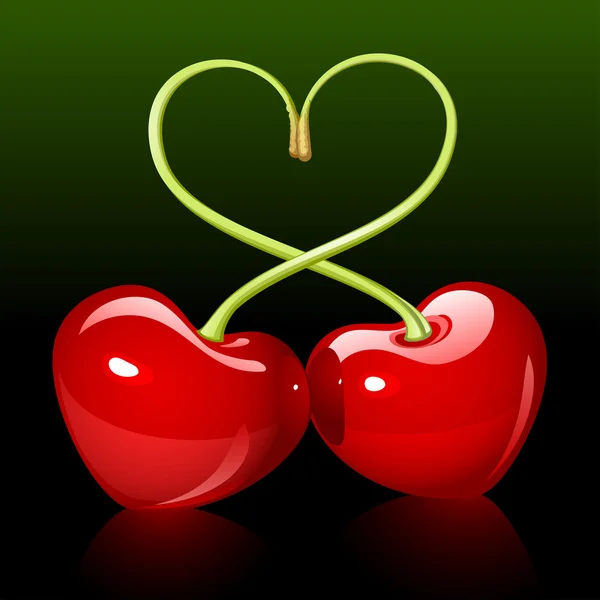 L'amour des cerises — Image vectorielle