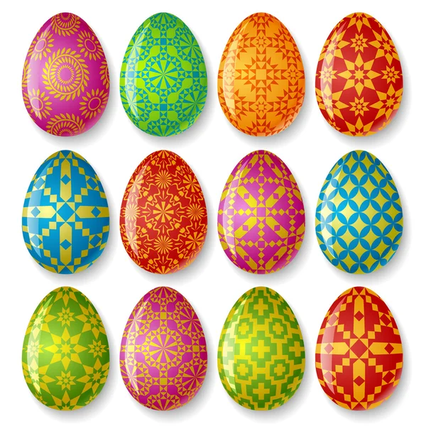 Set of easter eggs — Stock Vector