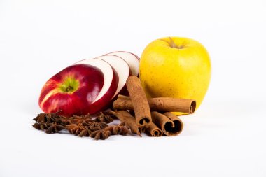 Apples with spices clipart