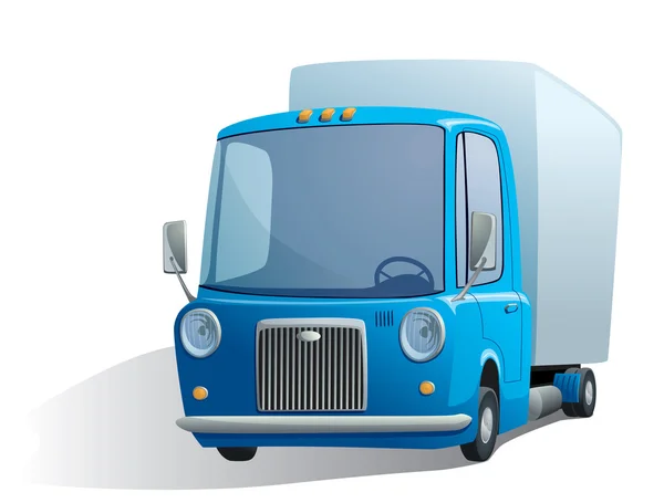 Синий ретро грузовик — стоковый вектор