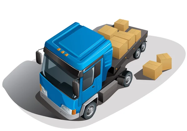Načtení truck s boxy — Stockový vektor