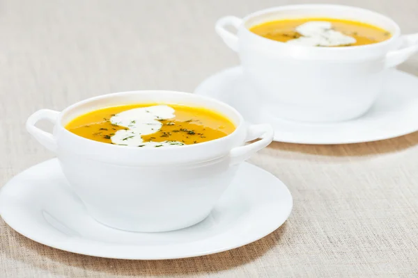 Świeże zupa dyniowa — Zdjęcie stockowe