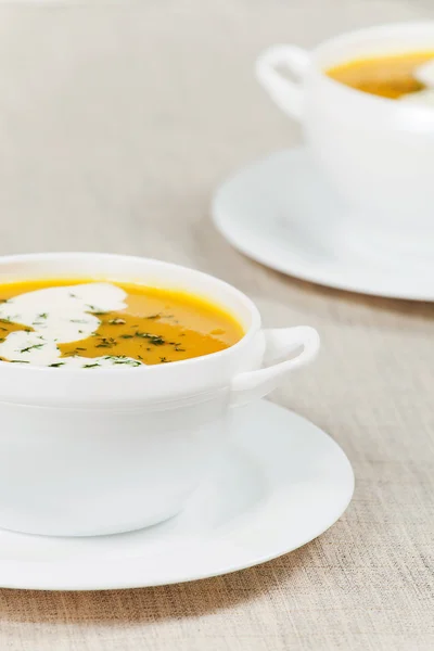 Fresh pumpkin soup — Stock Photo, Image