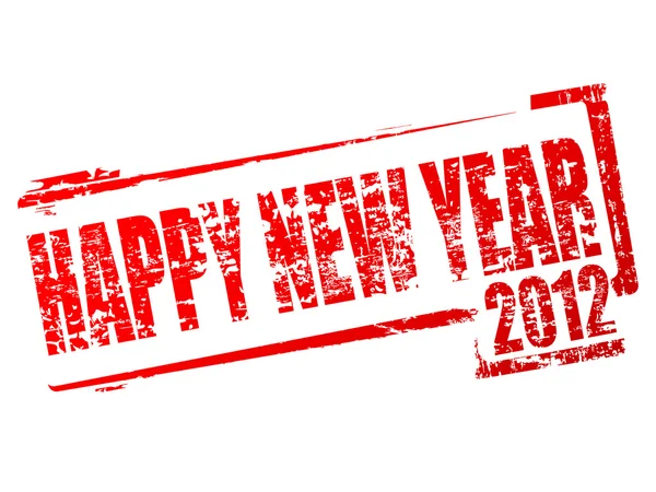 Nuovo anno 2012 timbro — Vettoriale Stock