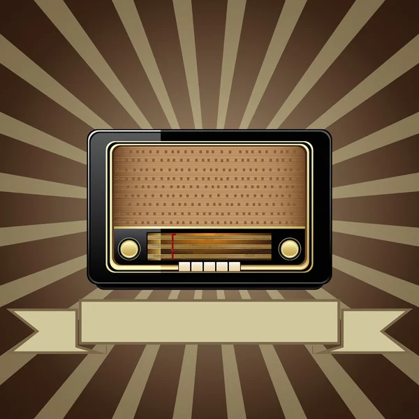 Διάνυσμα παλιό ραδιόφωνο — Διανυσματικό Αρχείο