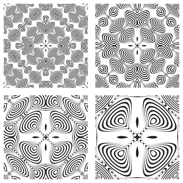 Op art motifs monochromes 3 — Image vectorielle