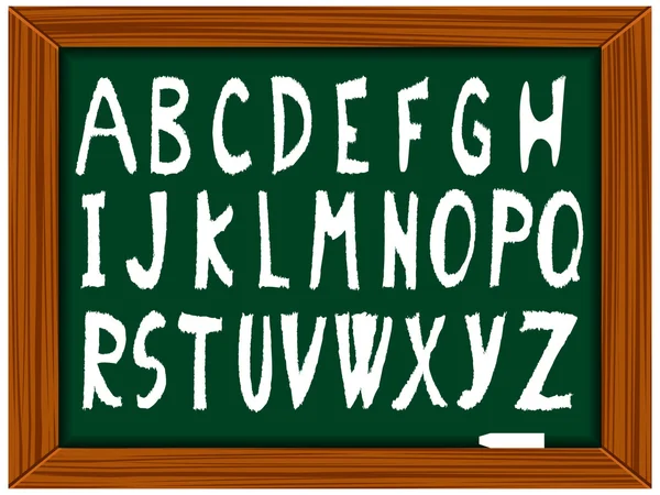 Шкільна дошка і алфавіт — стоковий вектор