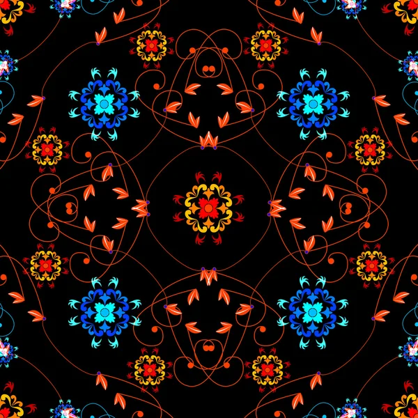 Ретро-цветочный узор — стоковый вектор