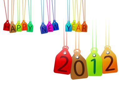 Happy year 2012 clipart