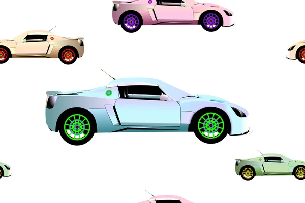 Modèle de voitures de sport — Image vectorielle