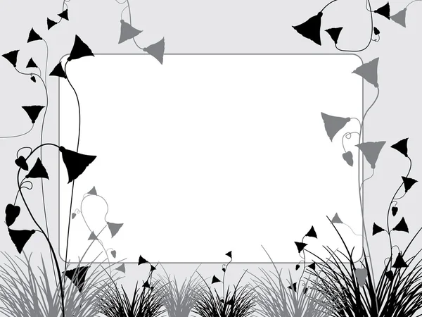 Grass and flowers background — Stock Vector