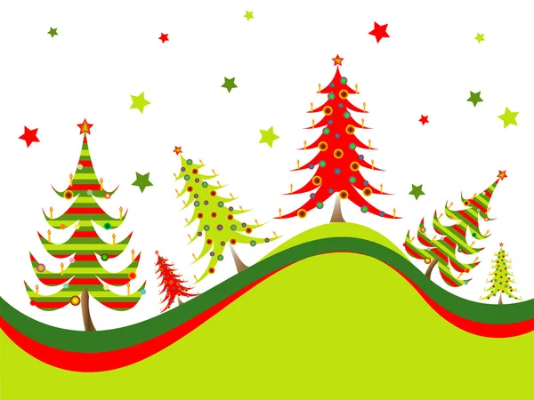 Різдвяні дерева фону — стоковий вектор