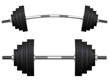 Weights against white clipart