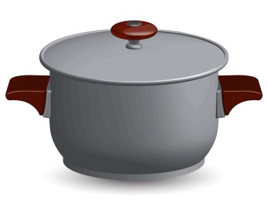 Stainless steel pan clipart