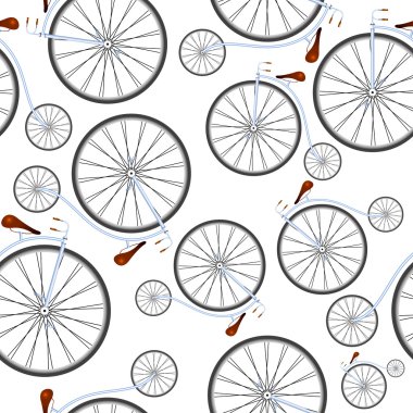 Old bicycles pattern clipart