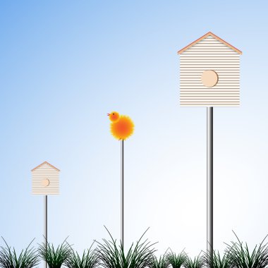 Bird houses clipart