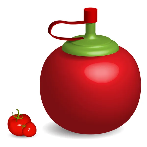 Tomatto sosu şişe — Stok Vektör